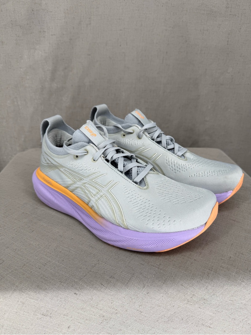 Asics Gel Nimbus 25 Running Shoes Women's Grey Purple Athletic Sneakers sz 8.5